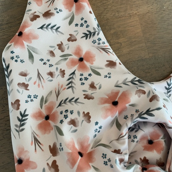 Imagine Perry Tie-Front Swimsuit Top in Blooming Peach - Picture 3 of 5